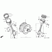 Схема узла: Коленчатый вал & Поршень для Honda VTX1800