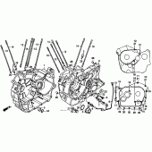 Схема вузла: Картер двигуна для Honda VT1100 Shadow