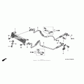 Схема вузла: Масляний охолоджувач для Honda VFR800 Interceptor