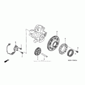 Схема вузла: Генератор + starter clutch для Honda VTR1000 Superhawk