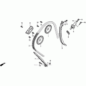 Схема узла: Цепь ГРМ и Натяжитель и Успокоитель для Honda CBR900RR CBR919RR Fireblade