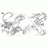 Схема вузла: Панель приладів (VFR750FL / FM / FN / FP) для Honda VFR750F Interceptor