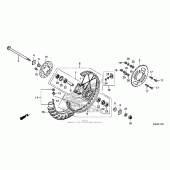 Схема вузла: Заднє колесо для Honda CRF150 CRF150RB