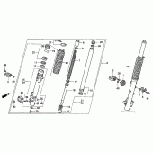 Схема вузла: Вилка передньої осі для Honda NX650 Dominator