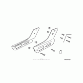 Схема вузла: Backrest + chrome carrier attachment для Honda VTX1300
