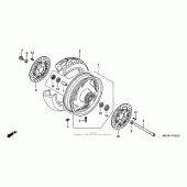 Схема вузла: Front wheel (vtx1800r / n) для Honda VTX1800