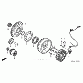 Схема вузла: Генератор для Honda VTX1300