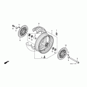 Схема вузла: Переднє колесо для Honda VTR1000 Firestorm