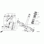 Схема узла: Рулевая траверса для Honda CRF450 CRF450R
