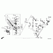 Схема вузла: Гальмівний циліндр переднього тормозаr (Cbr500Ra) для Honda CBR500