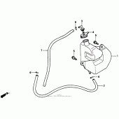 Схема узла: Резервный бак 1100a для Honda ST1100 Pan-European