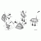 Схема узла: Задний фонарь (Стоп-сигнал) (GL18006/7/8) для Honda GL1800 Gold Wing