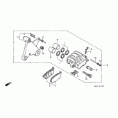 Схема вузла: Задній гальмівний супорт для Honda GL1500 F6C