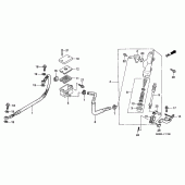 Схема узла: Задний тормозной цилиндр для Honda XL650 Transalp