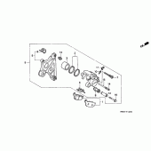 Схема узла: Задний тормозной суппорт для Honda XL600 Transalp