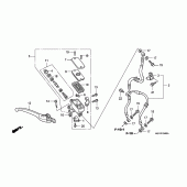 Схема вузла: Передній гальмівний циліндр (CBF600S / N) для Honda CBF600