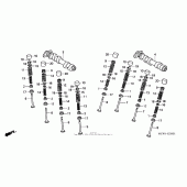 Схема вузла: Camshaft + valve (rr.) Для Honda VFR800 Interceptor