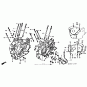 Схема вузла: Картер двигуна для Honda VT1100 Shadow Sabre