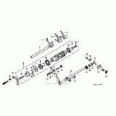 Схема узла: Shift drum + shift fork для Honda GL1500 Valkyrie Deluxe