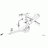 Схема узла: Выхлопная система для Honda VTR250 VTR