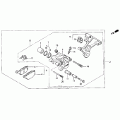 Схема вузла: Задній гальмівний супорт для Honda CBR600 CBR600F Smokin Joe s Edition