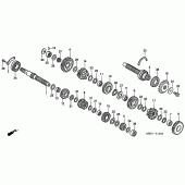 Схема вузла: Трансмісія для Honda CB600F Hornet