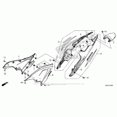 Схема вузла: Side Cover + Rear Cowl для Honda CBR500