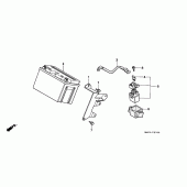 Схема узла: Аккумулятор для Honda SLR650