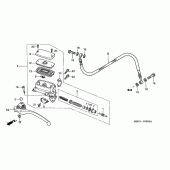 Схема узла: Главный цилиндр сцепления для Honda VFR800 VFR