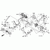 Схема узла: Водяной насос для Honda FJS600 Silver Wing