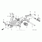 Схема вузла: Копірний вал & Вилки & Вал перемикання для Honda CRF450 CRF450X