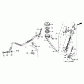 Схема вузла: Rr. гальмівний циліндр для Honda VTR1000 VTR SP-2