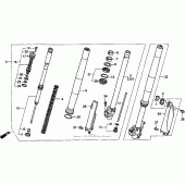 Схема узла: Передняя вилка 97 для Honda CR250