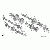 Схема вузла: Трансмісія для Honda XR650