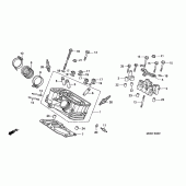 Схема вузла: Rear головка циліндра для Honda XL650 Transalp
