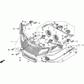 Схема узла: Головной свет 96-97 для Honda GL1500 Gold Wing Aspencade