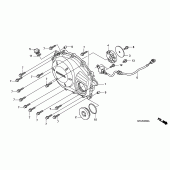 Схема вузла: Права кришка картера для Honda CBF1000