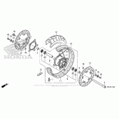 Схема вузла: Переднє колесо для Honda VFR1200 Crosstourer