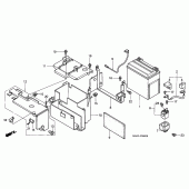 Схема узла: Аккумулятор для Honda VT750 Shadow A.C.E.