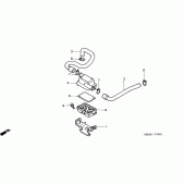 Схема вузла: Вторинний повітряний фільтр для Honda VT750 Shadow ACE