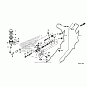 Схема вузла: Задній гальмівний циліндр для Honda CTX1300