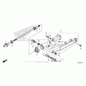 Схема узла: Задний рычаг (Маятник) для Honda ST1300 Pan-European Police