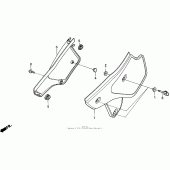 Схема вузла: Бічний обтічник для Honda XR250