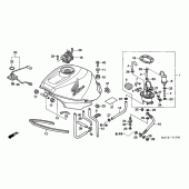 Схема вузла: Паливний бак для Honda CBR1100XX Blackbird