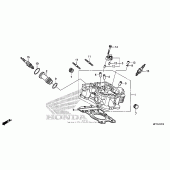 Схема вузла: Задня головка циліндра для Honda VT1300 Stateline