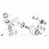 Схема вузла: Колінчастий вал & Поршень для Honda CMX500 Rebel