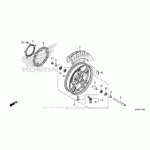 Схема узла: Передние колесо для Honda NC700