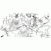 Схема узла: Топливный бак + Топливный насос для Honda VFR1200 VFR