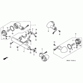 Схема узла: Поворотники для Honda VT750 Shadow A.C.E.
