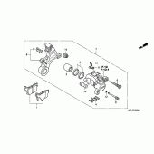 Схема узла: Задний тормозной суппорт для Honda CBR1000 CBR1000RR Fireblade